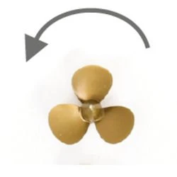 40mm M4 Nylon Propeller LH Brass Coloured
