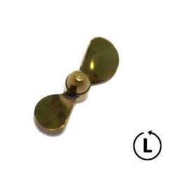 30mm M4 Threaded Brass 2 Blade L/H Propeller
