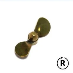 40mm M4 Threaded Brass 2 Blade R/H Propeller