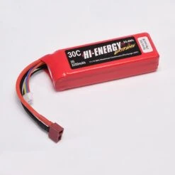 Hi-Energy 3S 11.1v 2200mAh 30C Li-Po T-Type