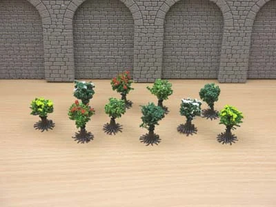 59507 Jordan No.9B Pack Of 10 Small Coloured Bushes