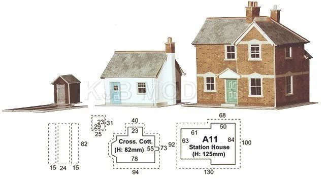 SuperQuick – A11 Station Masters House And Crossing Cottage Card Kit - Image 2