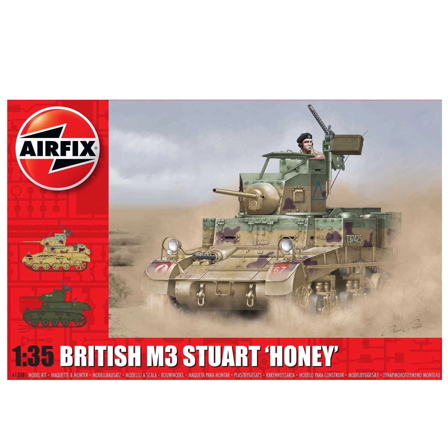 Airfix M3 Stuart, Honey (British Version) 1:35