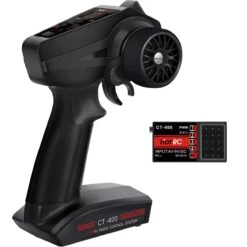 HotRC CT-400 4 Channel 2.4GHz RC Remote Control FHSS PWM One-handed Control For RC Cars, Boats, Tamiya, Bait Boats