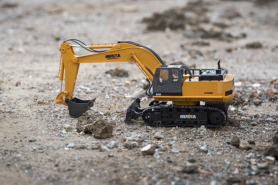 Huina Radio Control RC Construction Excavator 2.4G 11CH 1:16 Scale W/Die Cast Bucket CY1510 - Image 11