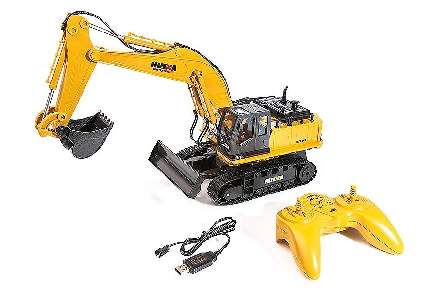 Huina Radio Control RC Construction Excavator 2.4G 11CH 1:16 Scale W/Die Cast Bucket CY1510 - Image 8