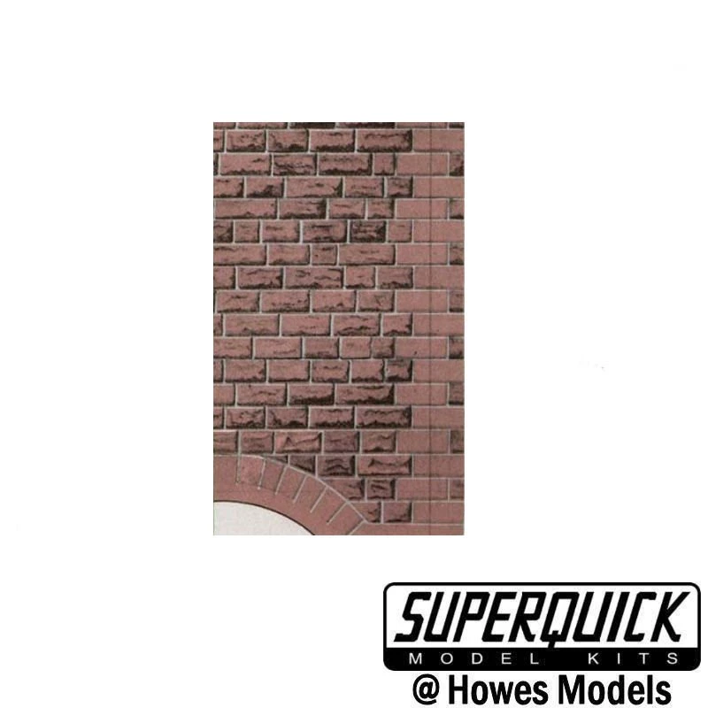 SuperQuick D9 Red SandStone Walling Brick Paper, Pack Of 6 Sheets