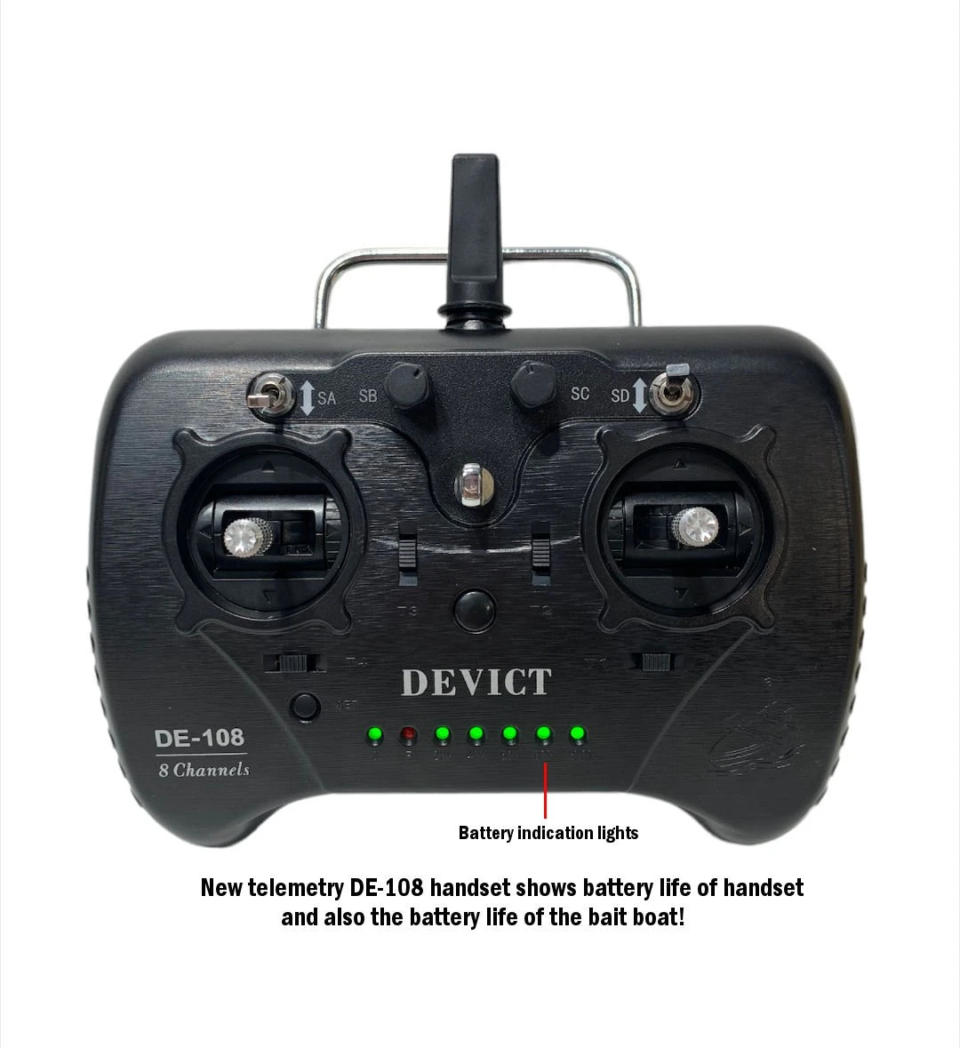 Lake Reaper Bait Boat Black With GPS & Fish Finder Now With The Latest Telemetry Handset - Image 12