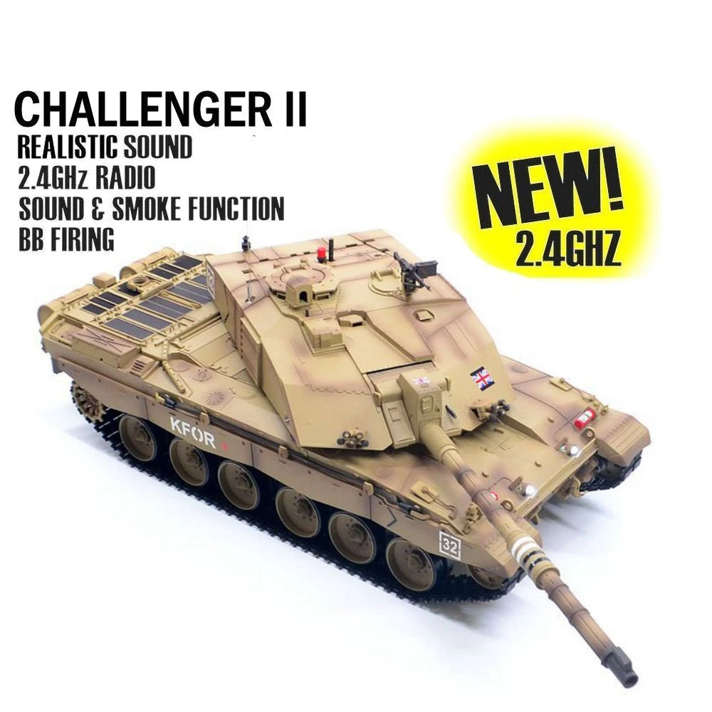 Heng Long 1/16th British Challenger 2 Radio Control Tank Smoke And Sound