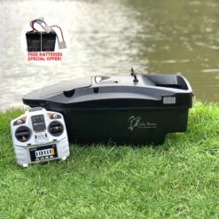 Lake Reaper Bait Boat Black With Deeper Pro+ Compatible Radio