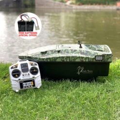 Lake Reaper Bait Boat Camouflage With Deeper Pro+ & Chirp Compatible Radio