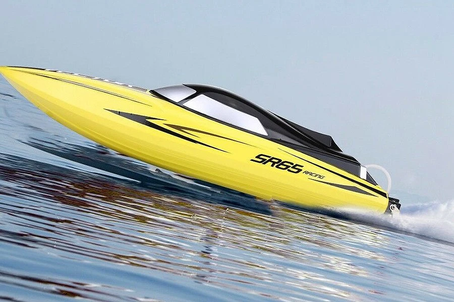 Volantex Racent Vector SR65CM Brushed RC Speed Boat RTR Yellow - Image 8