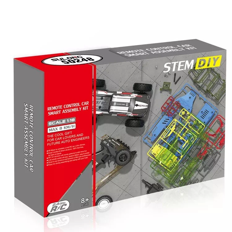 Sulong Toys STEM DIY 1:18th 2WD Radio Control RC Car Kit Grey Truggy - Image 3