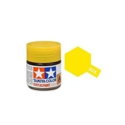 Tamiya Mini X-24 Clear Yellow Acrylic Paint 10ml Bottle – 81524