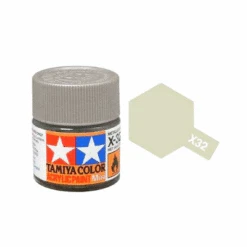 Tamiya Mini X-32 Titan Silver Acrylic Paint 10ml Bottle – 81532