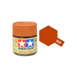 Tamiya Mini X-34 Metal Bronze Acrylic Paint 10ml Bottle – 81534