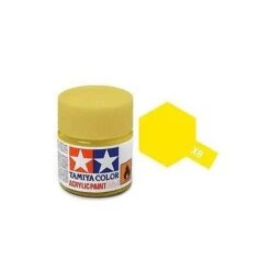 Tamiya Mini X-8 Gloss Lemon Yellow Acrylic Paint 10ml Bottle – 81508