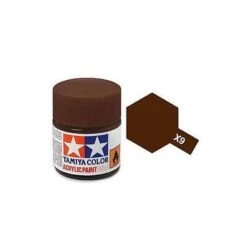 Tamiya Mini X-9 Gloss Brown Acrylic Paint 10ml Bottle – 81509