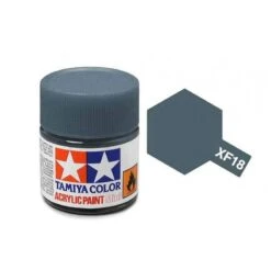 Tamiya Mini XF-18 Flat Medium Blue Acrylic Paint 10ml Bottle