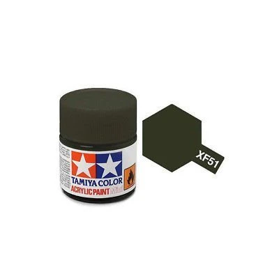 Tamiya Mini XF-51 Flat Khaki Drab Acrylic Paint 10ml Bottle – 81751