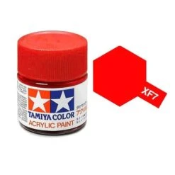 Tamiya Mini XF-7 Flat Red Acrylic Paint 10ml Bottle