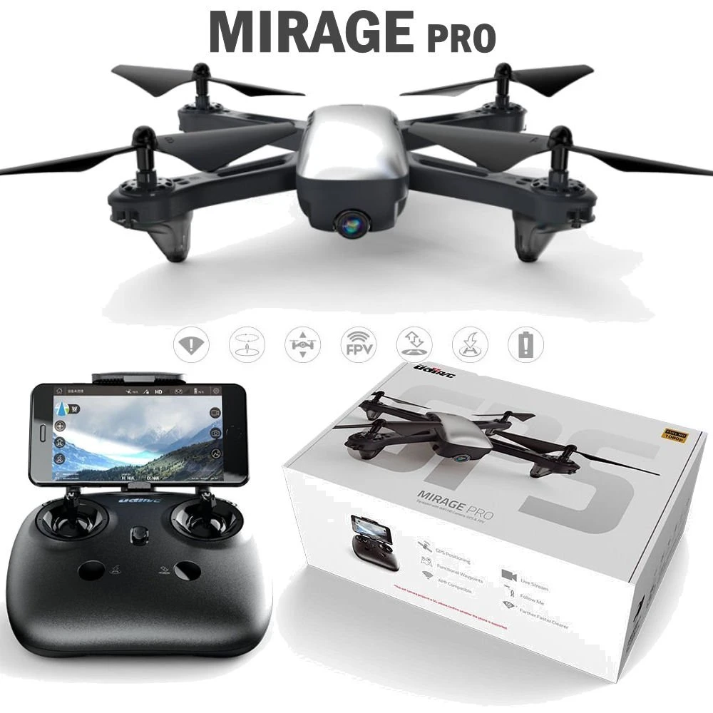 UDI MIRAGE PRO HD 1080P 5G WIFI FPV GPS Brushless RC Drone Quadcopter With Follow Me Mode RTF