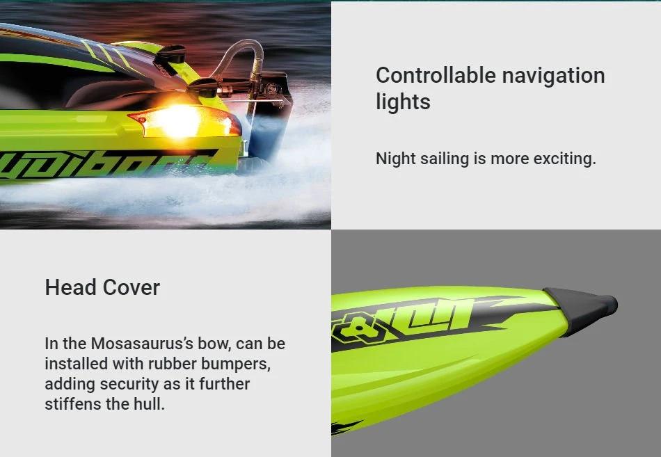 UDI Mosasaurus RC Radio Remote Control Brushless Speed Boat Green UDI018 - Image 11