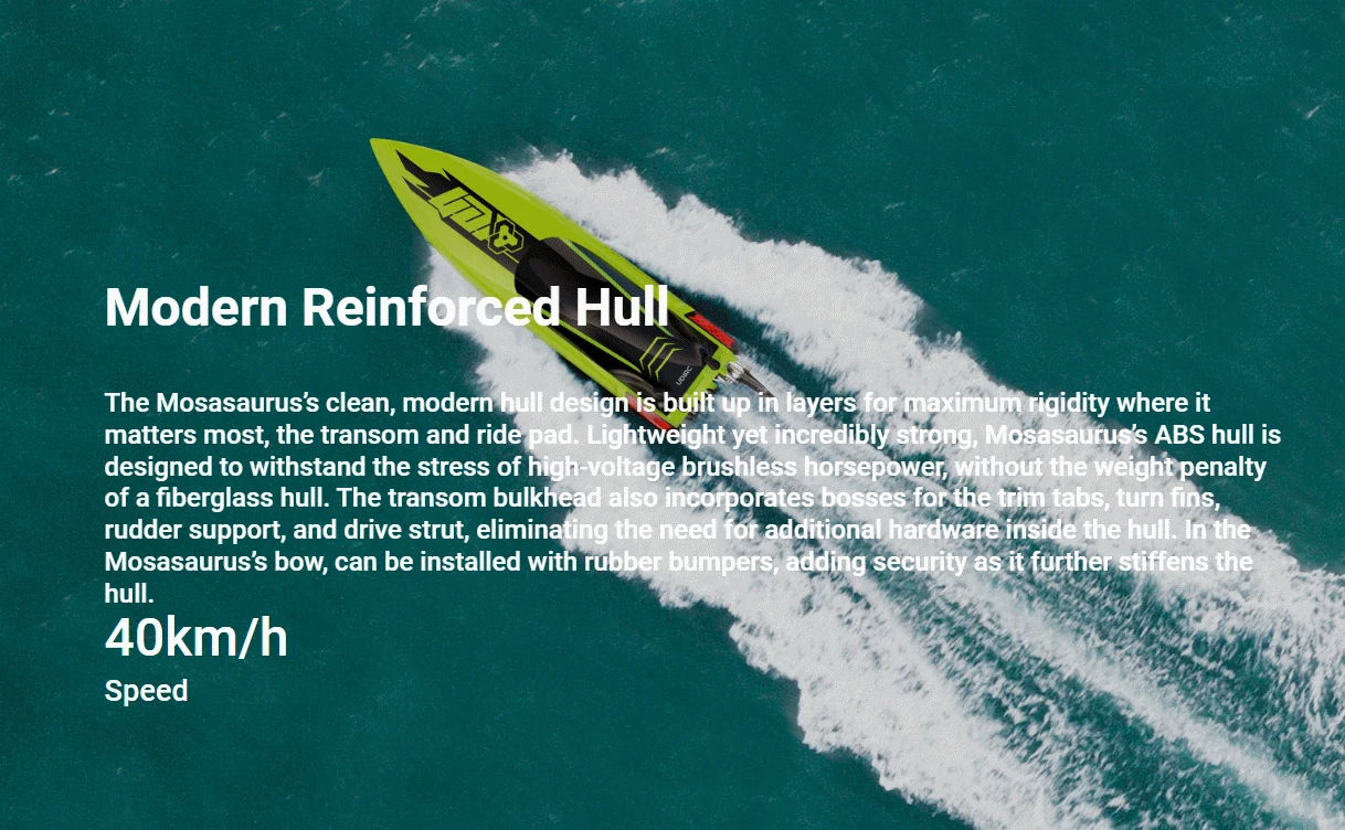 UDI Mosasaurus RC Radio Remote Control Brushless Speed Boat Green UDI018 - Image 12