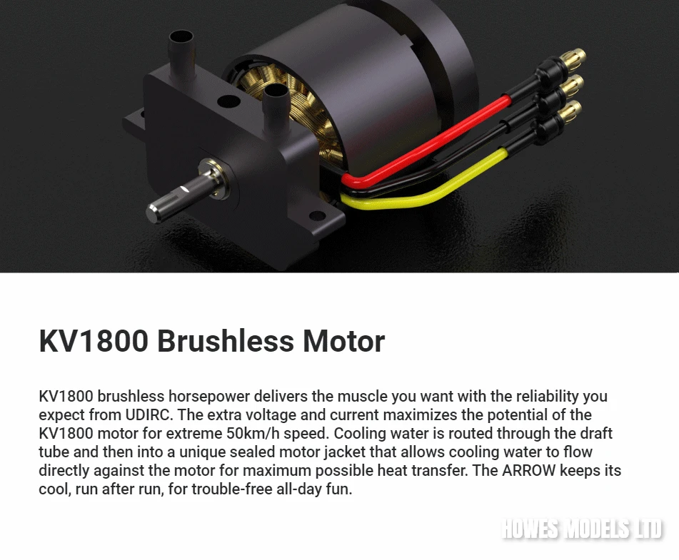 UDI Arrow RC Radio Remote Control Brushless Speed Boat UDI005 In Red - Image 14