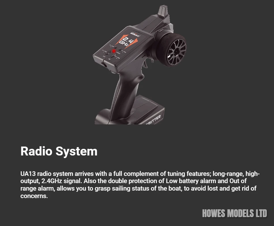 UDI Arrow RC Radio Remote Control Brushless Speed Boat UDI005 In Red - Image 16