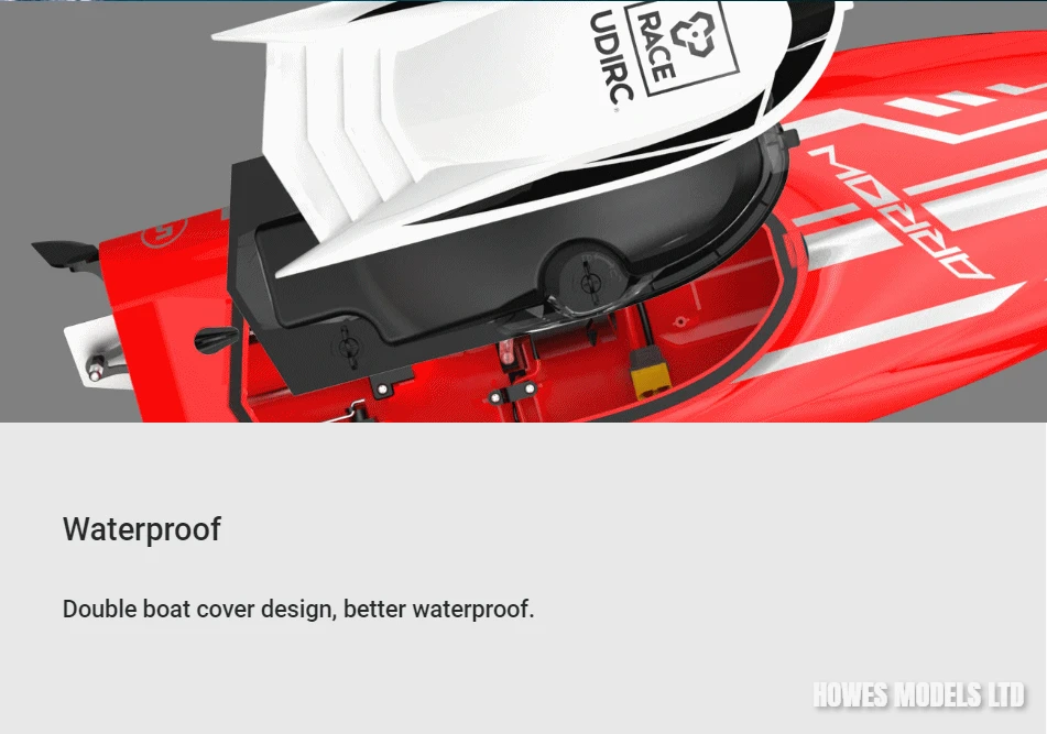 UDI Arrow RC Radio Remote Control Brushless Speed Boat UDI005 In Red - Image 20