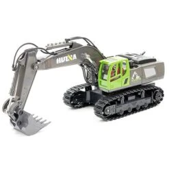 Huina 2.4G 11CH RC Radio Control Excavator Green W/Die Cast Bucket