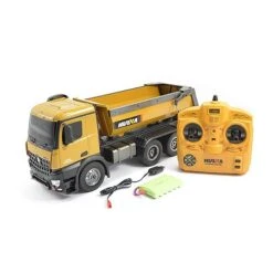 Huina Radio Control RC Construction Tipper Dump Truck 2.4G 10CH 1:14 Scale W/Die Cast Cab, Buckets And Wheels CY1573