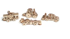 UG70033 Ugears Model U-Fidget Vehicles, Set Of 4 Mini-cars