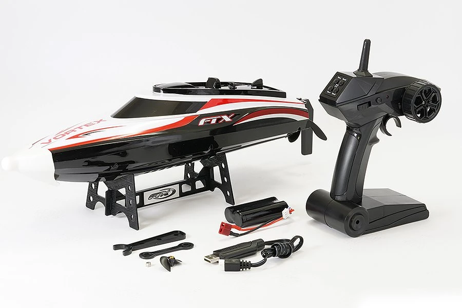FTX Vortex Ready To Race Radio Control Speed Boat Black - Image 4