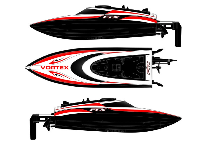 FTX Vortex Ready To Race Radio Control Speed Boat Black - Image 5