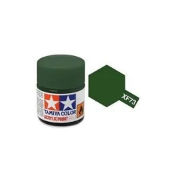 Tamiya Mini XF-73 Flat JGSDF Dark Green Acrylic Paint 10ml Bottle – 81773