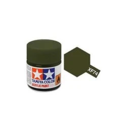 Tamiya Mini XF-74 Flat JGSDF Olive Drab Acrylic Paint 10ml Bottle – 81774